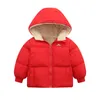 Meninos inverno jaquetas com capuz casaco meninas engrossar jaqueta quente bebê outerwear moda crianças para baixo jaqueta de algodão para casacos de crianças 201104