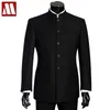 MYDBSH Brand Men Suits Big size Chinese Mandarin Collar Male Suit Slim Fit Blazer Wedding Terno Tuxedo 2 Pieces Jacket & Pant 201105
