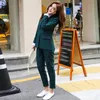 New Elegant Office Work Wear Pant Suits 2 Piece Sets Solid Blazer Jacket & Trousers Suit For Women Set Femme