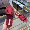 Womens Slippers Summer Sandals Beach Slide Slippers Flip Flops Loafers Beautiful Embroidered 2021 Paris