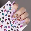 Fashion Gradient Prego Adesivo 3D Laser Multi Design Tipo de Borboleta Das Mulheres Manicure Nails Decalques Ladys Salon Party Decoração Novo 1 3CD L2