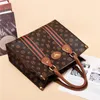 Großhandel Damen Umhängetaschen Hong Kong Wind Kontrastfarbe bedruckte Handtaschen horizontal große Leder-Einkaufstasche Street Fashion Nähen karierte Handtasche