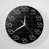 Elements o of Elements Chemistry Wall Clock Chemical Phoreulas壁時計化学科学壁アート装飾T200104