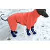 Новые высококачественные водонепроницаемые большие зимние обувь теплые длинные противоскользящие ботинки для домашних животных для средней большой собаки 201030