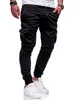 2021 Höst Mens Cargo Byxor Solid Färg Drawstring Byxor Man Hip Hop Casual Streetwear Kläder Män Jogger Byxor Multicolor H1223