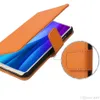 Genuine Leather Wallet Case for iPhone 14 13 12 11 Pro Max XS MAX XR Samsung Galaxy S23 22 Plus Ultra Solid Color Flip Cover Cases in OPP Bag
