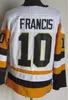 Men Retro Ice Hockey Vintage 19 Bryan Trottier Jersey 8 Mark Recchi 7 Joe Mullen 35 Tom Barrasso 77 Paul Coffey 10 Ron Francis 55 Larry Murphy Black White Yellow QiE