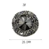 30mm Women Buttons For Fashion Clothing Decorative Rhinestones Button Metal Crystal Diamond Mink Coat Black Dress Buckl jllXgV