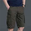 Шорты хаки мужчины летние грузы 2022 модная одежда в стиле военный стиль плюс размер Homme Cotton 220312
