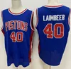 NCAA Vintage 33 Grant Hill 10 Dennis Rodman 11 Isiah Thomas 40 Bill Laimbeer 4 Joe Dumars Basketball Jersey College Chemises cousues