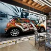 Affiche de voiture Graffiti nostalgique rétro personnalisée, Photo murale 3D créative café Restaurant salon toile de fond peinture murale papier peint