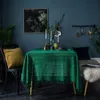 Vert Openwork Table Tableau à la main Tassel Tassel Coton Nappe Couverture Ronde Table Ronde Couverture Campagne American Country Style Decor T200707