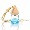 quente Car Pendant Frasco De Perfume Essential Oil Difusor 9 cores Ornamentos Air Freshener Pendant Perfume Frasco de vidro vazio presente T2I51665