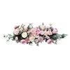 Ghirlande di fiori decorativi Matrimonio Arco floreale rosa Finestra Triangolo Fiore Fila Muro El Stage Prefunzione Area Sfondo Decora9968878