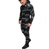 Spring and Automn Men's TracksSits Fashionable Sportswear Zipper Hoodie Camouflage Solid Multifonctional Sportswear Sports Sports Running Wear