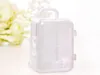 2021 CLEAR MINI ROLLING TRAVEL CARTCASE FAL BOX Wedding Favors Party Reception Candy Package Baby Душ Идеи