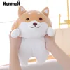 Жир Shiba INU Собака Фаршированная Кукольная Кукла Животные Доза Plush Игрушка Розовые / Коричневые Глаза Открытые / Закрытые Дети Умиротворение Plushie 35 / 55см LJ200914