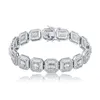 Hip Hop Tennis 13MM Zircon Cubique Bling Glacé Pain Chaîne Bracelets Bracelets Unisexe 1 Rangée CZ Lien Chaîne