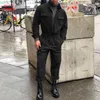 Mäns Tracksuits Casual Jumpsuits Män står krage Solid Långärmad Mode Kläder Vår och Höst Högkvalitativ kostym