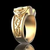 Pode ser aberto anéis de metal vintage para homens homens moda de maneira branca de ouro/amarelo anel de casamento colorido anel de casamento jóias femininas presente185p