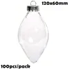 DIY PEINGABESHatterProoffillable Christmas Decoration Ornement 100mm Plastic Ball 100pack 201201