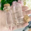 50PCS 30x60x17mm 25 ml Tomma dekorativa hantverk glasflaskor små med korkmeddelande drev flaskor