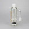 Glass Ashcatcher 18mm mâle Joint nid d'abeille percolateur double recycleur accessoires pour conduites d'eau en verre avec angle de 5,5 pouces 90ﾺ