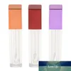 5.5ml Kwadratowy Lip Gloss Tube z różdżką Aplikator Pusta Refillable Plastic Plastic Lip Baldm Butelki fiolki DIY Kosmeryczny Pojemnik