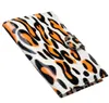 Porte-cartes de voyage multifonctionnel en PU imprimé léopard pour femmes, 50 pièces, sac de passeport à loquet, mélange de couleurs