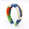 New Lovely Girls Spraying Pattern Design Colorful Headband Faux Fur Style Fashion Colors Hairy Headbands Women Hair Band Wholesale