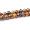 Wojiaer Natural Stone Yellow Tiger Eye Beads 4 6 8 10 12mm Mala Bead for DIY 개인 팔찌 목걸이 보석 제조 By919