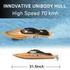 Vector SR80 Pro 44 mph Super High RC Remote Control Speed Boat avec fonction de retour automatique et tous les matériels métalliques 798-4P ARTR