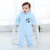 Bebek Tulumlar Out Giysileri 0-1 Yaşında Kış Bebek Giysileri Yenidoğan Çocuk Giyim Seti Yumuşak Pamuk Kalın Sıcak Bebek Erkek Kız Giysileri