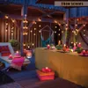 Edison Solar Power 12 Bulb String Light Warm Wit Hanglamp Waterdicht voor Yard Cafe Christmas Outdoor Decor