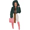 Kvinnor Fur Coat Vinter Varm Hooded Short Faux Fox Fur Fashion Solid Patchwork Kvinna Ny Långärmad K8030