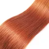 Ishow Утки волос Прямые оранжевые имбирь 350 Цвет омбре Пучки человеческих волос для женщин всех возрастов Бразильские перуанские девственные волосы Extens1317256