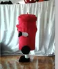2019 lyckligt rött soptipp kan ash-bin slöseri behållare behållare brevlåda pelare brevlåda postbox maskot kostym