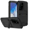 Housse de protection complète du corps en alliage d'aluminium antichoc Kickstand + Protecteur d'écran pour iPhone 12 Pro max XS XR Galaxy S21 S20 Note 20