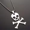 1pcs Stainless steel pirate clown skull horror scary mask sign pendant necklace skeleton Women men gift necklace jewelry