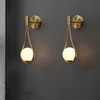 wall lamp led Gold Color white glass shade G9 bedroom Bedside Restaurant Aisle Wall Sconce modern bathroom indoor lighting fixtures-L