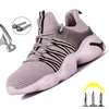 Nieuwe Laarzen Stalen Teen Vrouwen Anti Smashing Light Work Sneakers Veiligheidsschoenen Mannen LJ200918