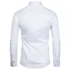 White Business Dress Camisa Dress Fashion Moda Slim Fit Manga Longa Soild Camisas Casuais Mens Trabalhando Escritório De Escritório desgaste camisa com bolso S-8XL LJ200925