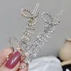 Women Pearl Rhinestone Letter Hair Clip Bling Letter Barrettes Fashion Hair Accessories for Gift Party Hairpin