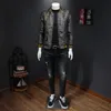 Menne 2020 New Men Jacket Golden Print Pattern Baseball Jacket Men Zipper Coat T200502