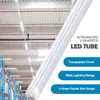 Linkable LED Shop Light 4ft 8ft 120W Double Side 4 Rows LED Tube Lights V-Shaped Integrated Bulb Light Fixtures Warehouse Gargae Lamp