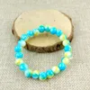 Bracelets de perles de verre colorées bandes élastiques femmes filles bracelet fait à la main cadeaux bijoux 8 Styles bijoux de brin de charme