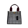 S.IKRR – sacs à bandoulière en toile pied-de-poule pour femmes, sac de grande capacité pour dames, sacs à main et sac à main, grand sac de Shopping, 2021