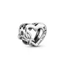 Fine Jewelry Authentic 925 Sterling Srebrna koralika Fit Pandora Charm Bracelets Love Heart's Day's Day Rose Gold Scheone 245e