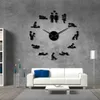 독신 게임 섹시한 카마 수트라 DIY 성인 룸 장식 거대한 벽 시계 섹스 사랑 위치 틀없는 큰 벽 시계 예술 1008
