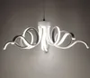 Fjärrkontroll hängsmycke ljuskrona modern aluminium akryl blomma form hus dekoration trådlös intelligent belysning